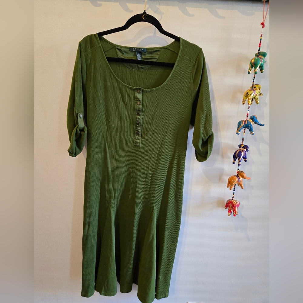 Ralph Lauren Green Midi Dress
